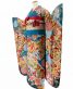 参列振袖[モダン]ターコイズブルーに裾濃い青・金赤の菊、桜、几帳[身長168cmまで]No.979